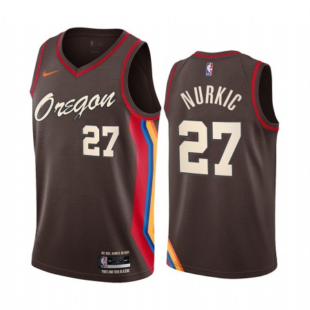 NBA Mænd Trøje Portland Trail Blazers Jusuf Nurkic 27 2020-21 City Edition Swingman